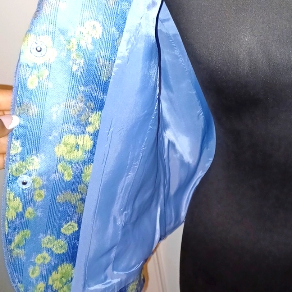 Albert Nipon Vintage 🎉Field of Flowers Silk Blazer - Picture 5 of 8